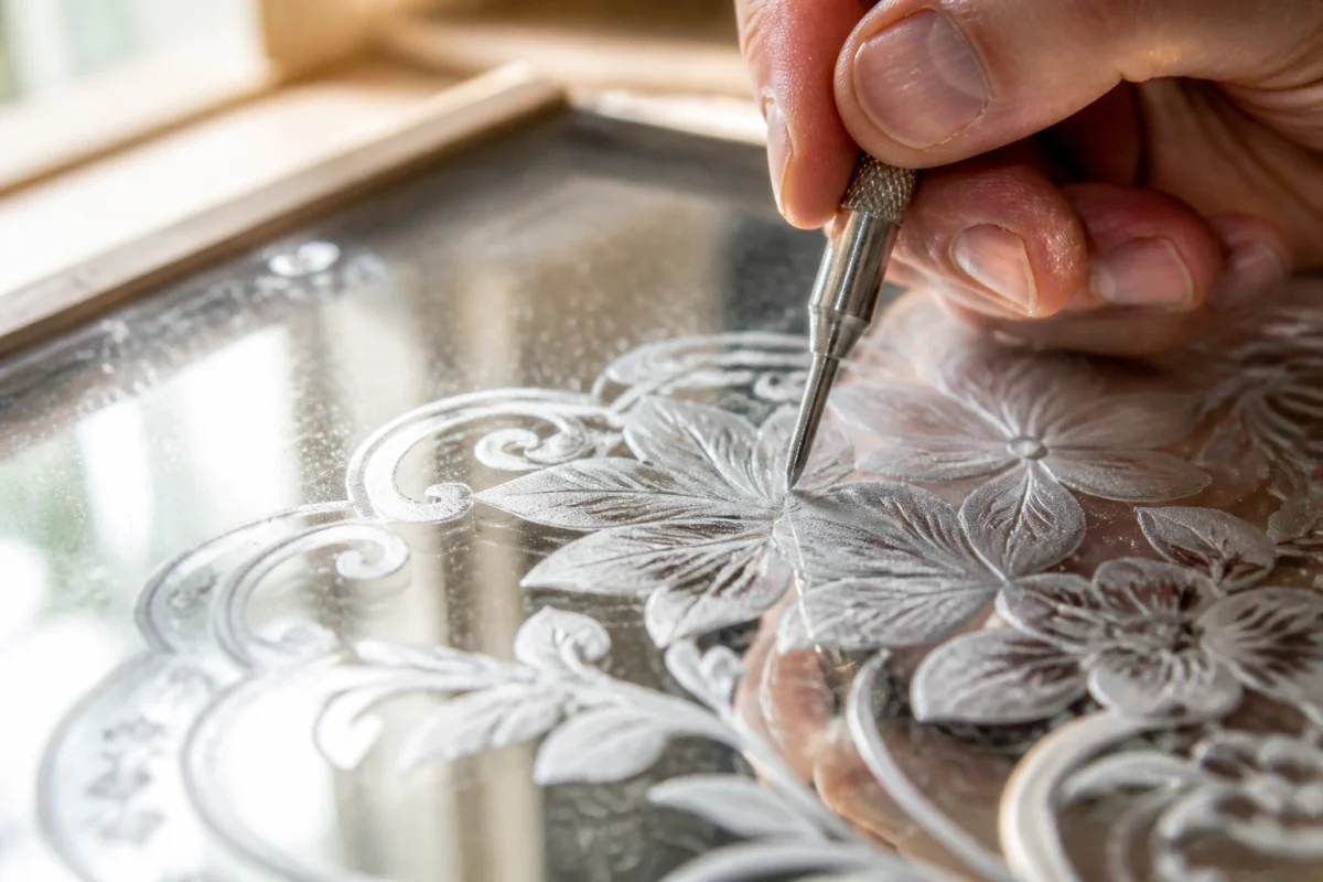 gravure sur miroir
