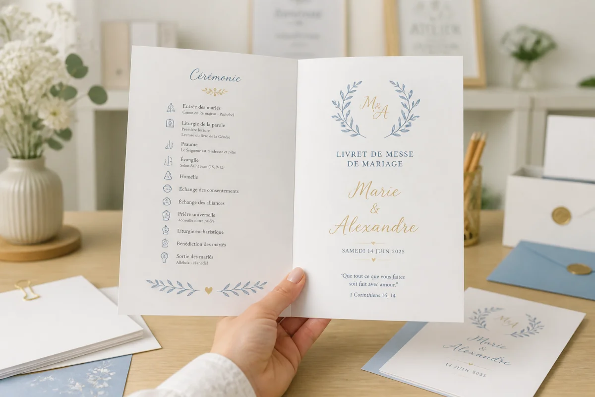 livret de messe de mariage