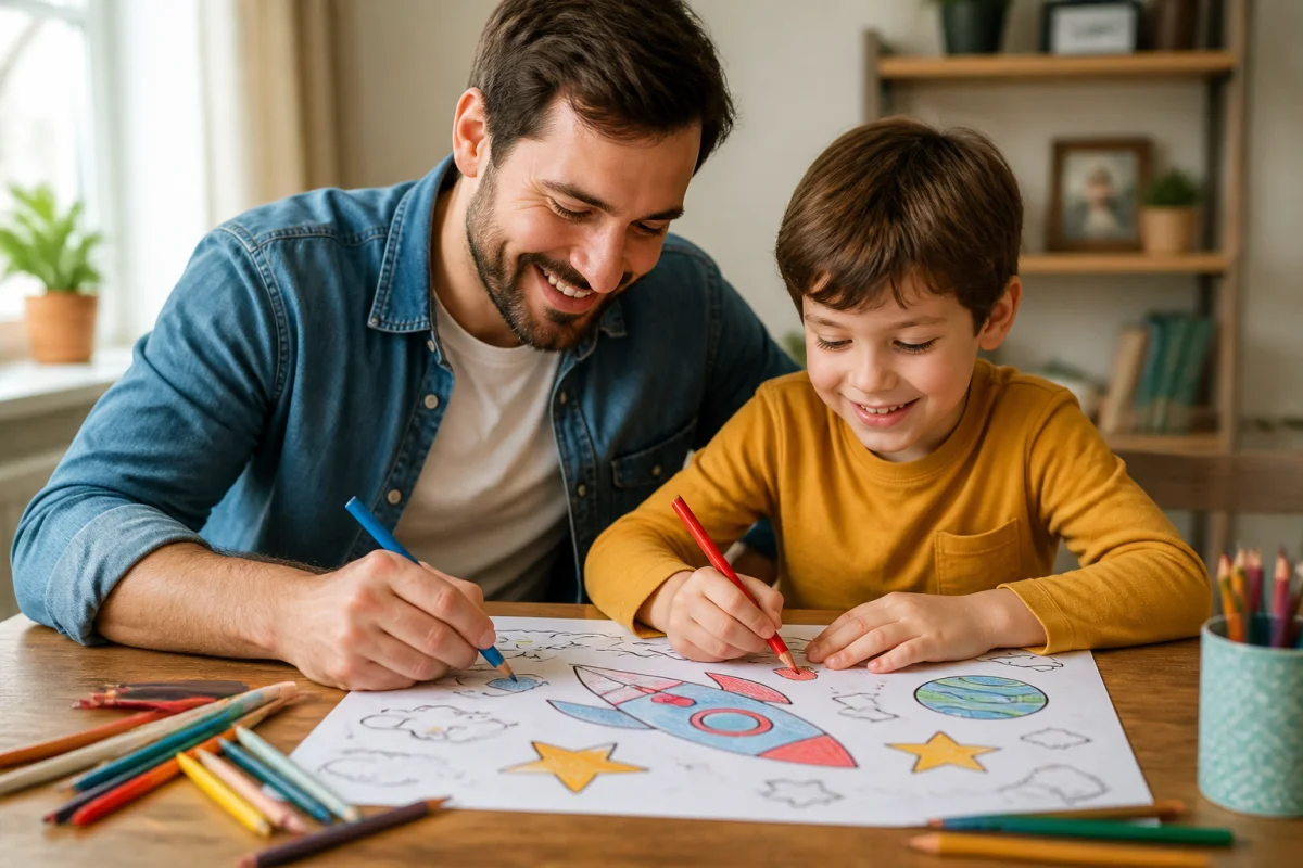 coloriage fête des pères à imprimer