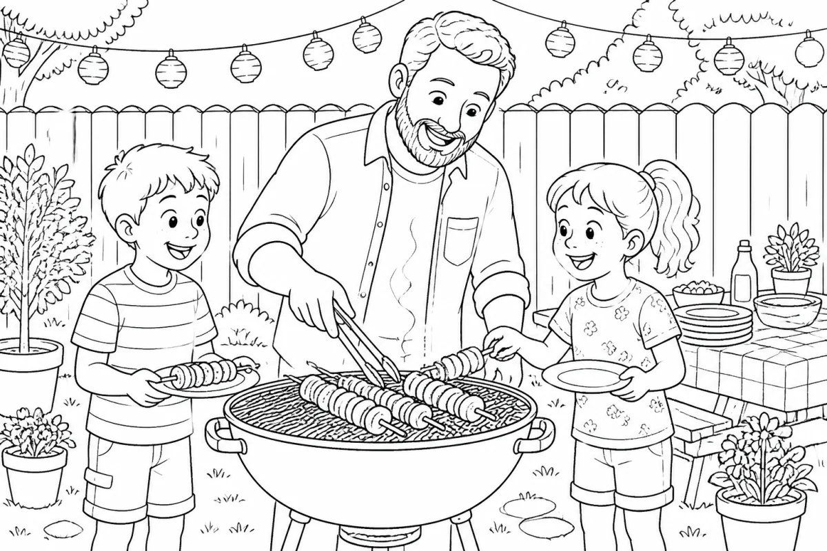 coloriage fête des pères à imprimer